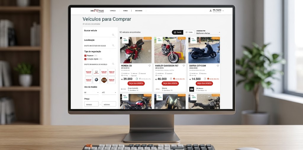 Preview de Suas motos, 100% digitais